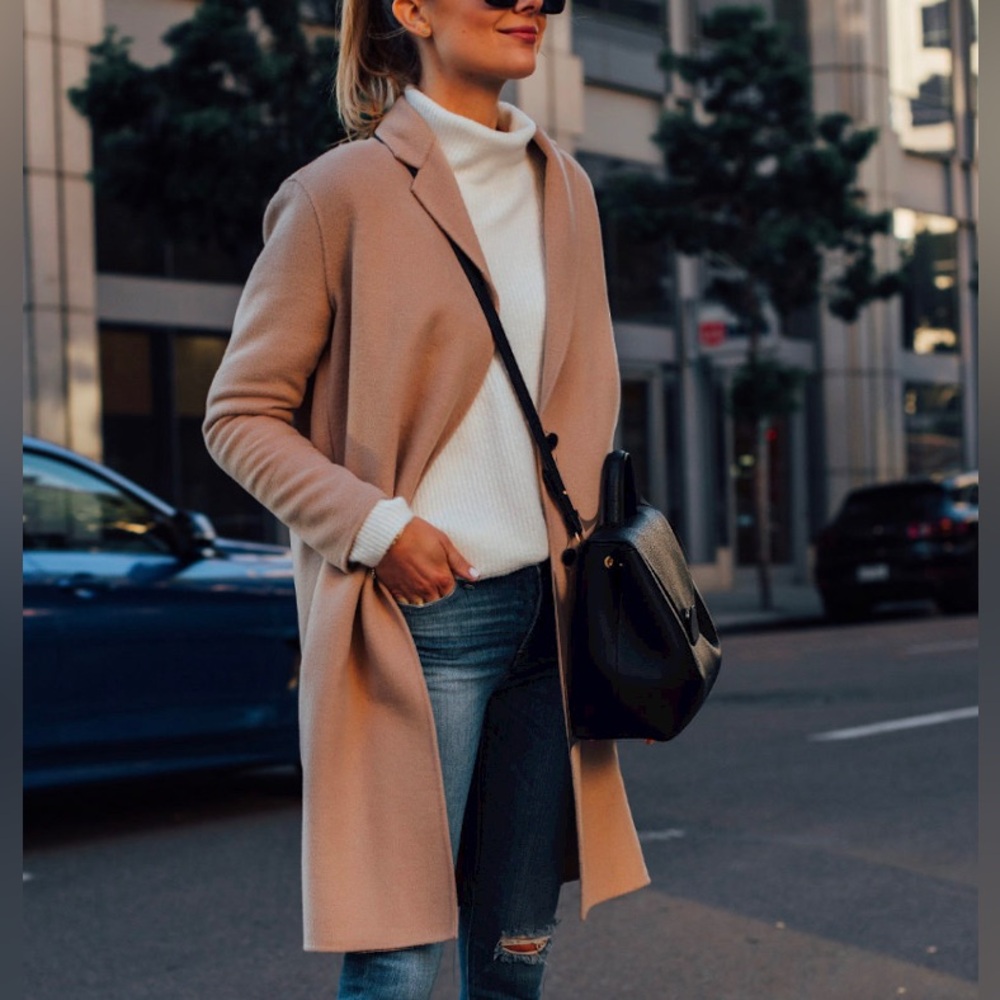 All saints camel WOOL coat XS
